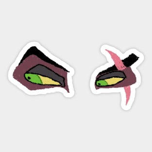 Scar eyes Sticker